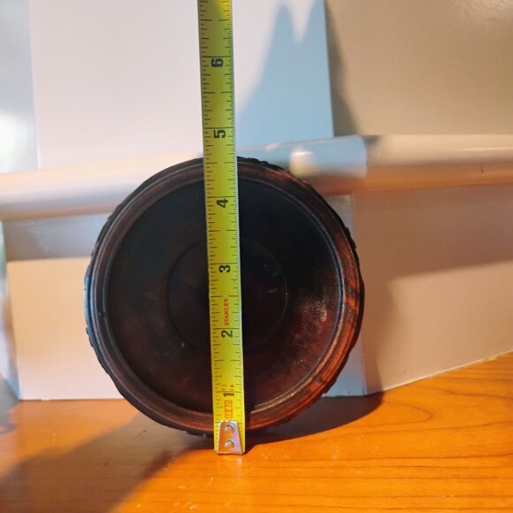 Vtg Large Chinese Cloisonné Brass Incense Burner Wood Stand Champleve Enamel - Picture 14 of 16